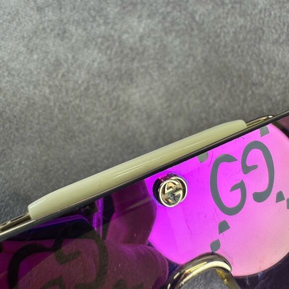 Gucci Women's 63mm Pilot Logo Gradient Sunglasses - Pink GG0584s - Picture 14 of 15